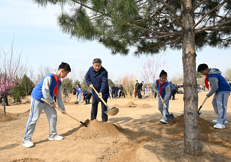 习近平在参加首都义务植树活动时强调:汇聚共建美丽中国磅礴力量 让祖国大地更加绿意盎然生机勃发